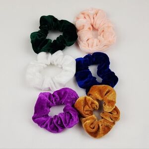 Velvet Scrunchie Hair Ties Bundle Of 6
